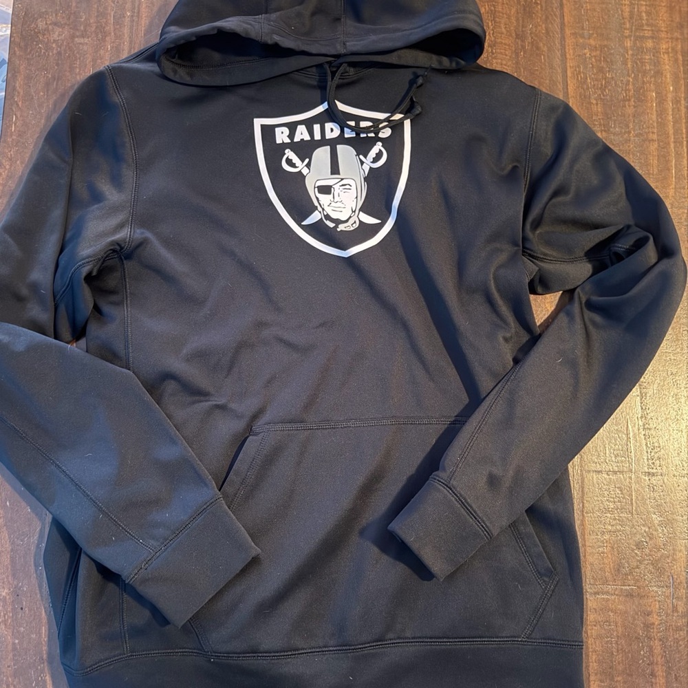 NFL Team Apparel Black Raiders Hoodie by Nike - Large